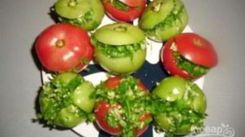 малосольные помидоры по-армянски с чесноком