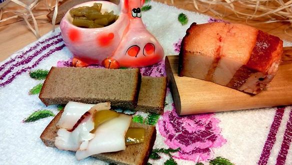 Рецепт Сало в луковом рассоле