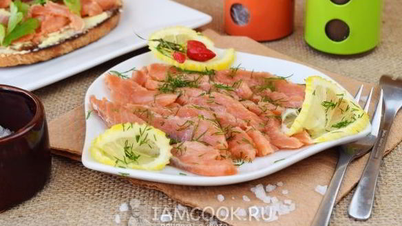 Рецепт Семга слабосоленая