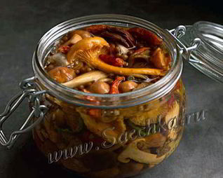 Соленые грибы с хреном