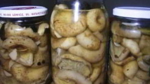 соленые грибы со сметаной