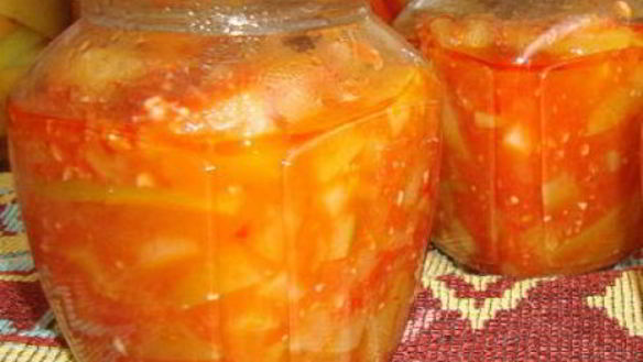 Рецепт Тещин язык из кабачков на зиму