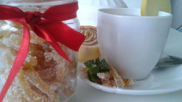 Рецепт Имбирные цукаты с мятой и лимоном