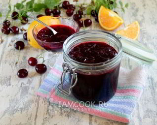 Варенье из черешни без косточек с апельсином