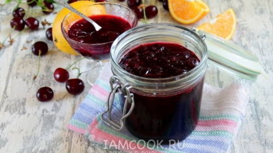 Рецепт варенье из черешни без косточек с апельсином