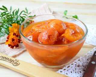 Варенье из жерделей дольками