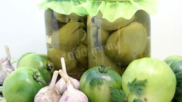 Рецепт Зеленые помидоры пальчики оближешь с петрушкой на зиму