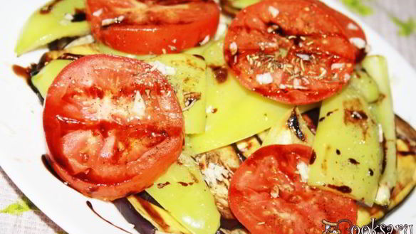 Рецепт Антипасти из баклажана, сладкого перца и помидора