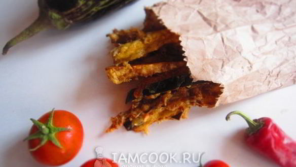 Рецепт Баклажанные палочки в сырном кляре