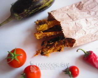 Баклажанные палочки в сырном кляре