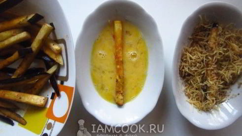 баклажанные палочки в сырном кляре