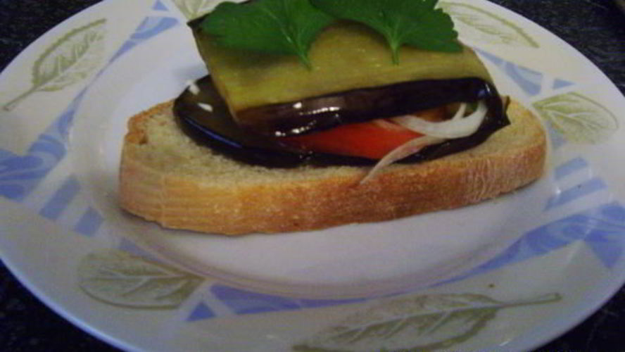 Рецепт бутерброд из баклажана