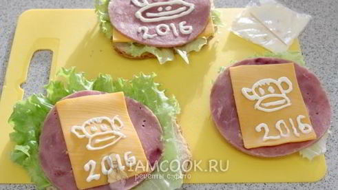 бутерброд обезьянка