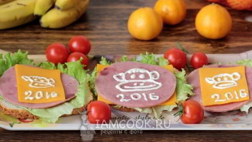 бутерброд обезьянка