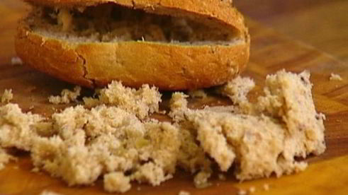 бутерброд-ссобойка с грибами и сыром