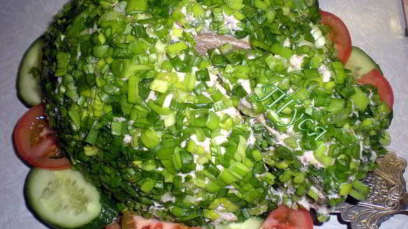 Рецепт Бутербродный торт с сельдью