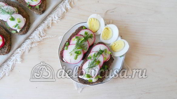 Рецепт Бутерброды с редиской