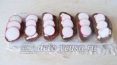 бутерброды с редиской