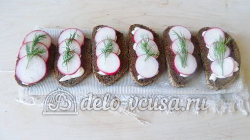 бутерброды с редиской