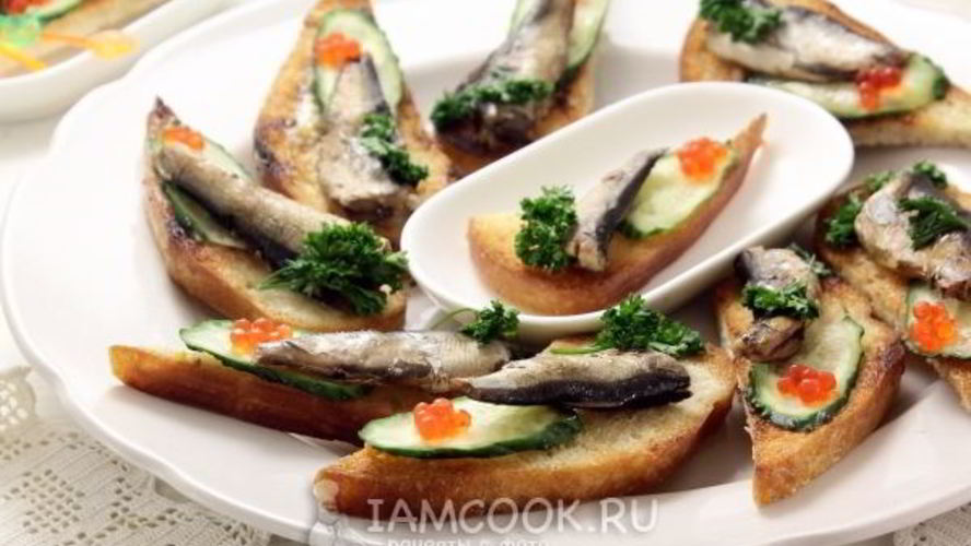 Рецепт бутерброды со шпротами