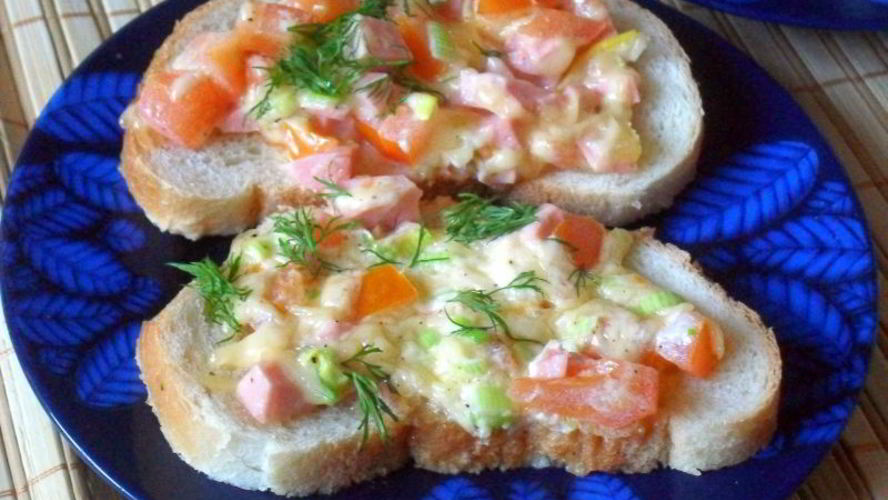 Рецепт горячие бутерброды мозаика