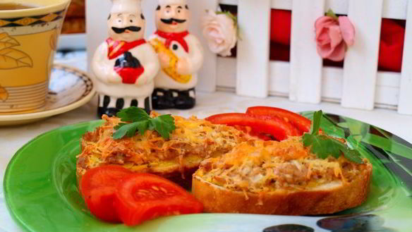 Рецепт Горячие бутерброды с тунцом