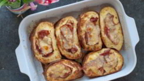 горячие бутерброды с ветчиной и сыром