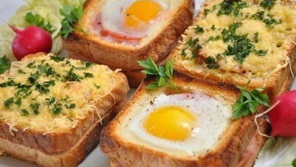 Рецепт Необычные бутерброды в духовке к завтраку