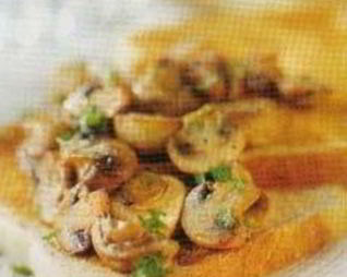 Простой бутерброд с грибами