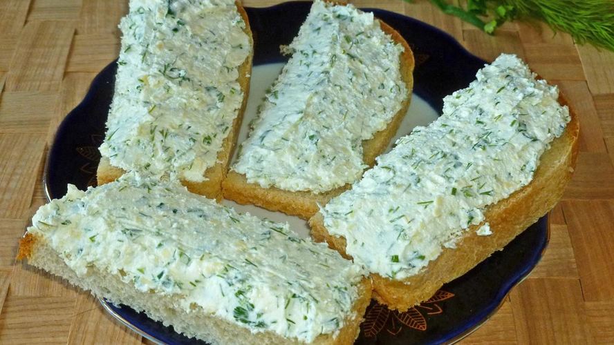 Рецепт творожная паста с зеленью для бутербродов