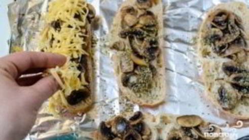 запеченные бутерброды с грибами