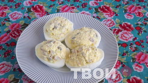 яйца, фаршированные сельдью
