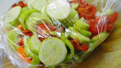 диетическая кабачковая икра в рукаве