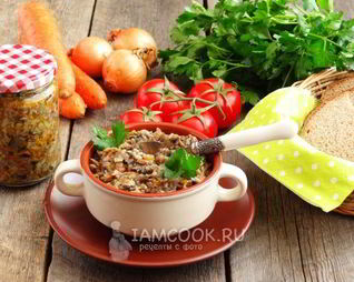 Грибная икра из вареных грибов