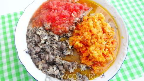 грибная икра из вареных грибов