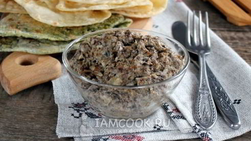 грибная икра из замороженных грибов