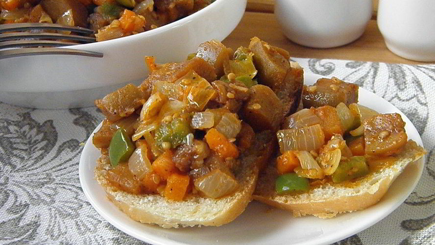 Рецепт икра из баклажанов кусочками