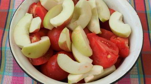 икра из баклажанов с яблоками