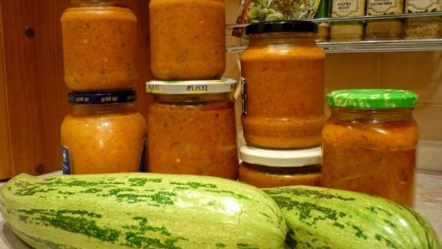 Рецепт кабачковая икра с болгарским перцем и томатной пастой