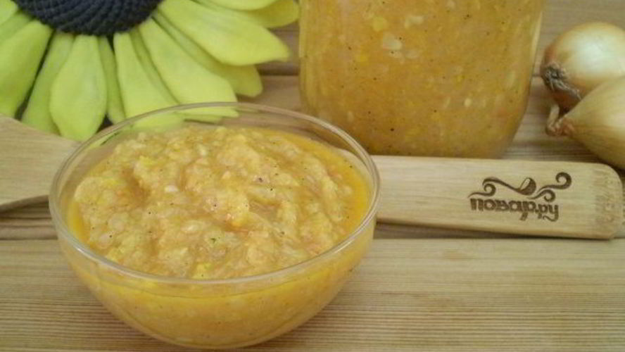 Рецепт кабачковая икра с майонезом и луком