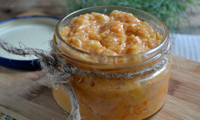 Кабачковая икра с майонезом и мивиной