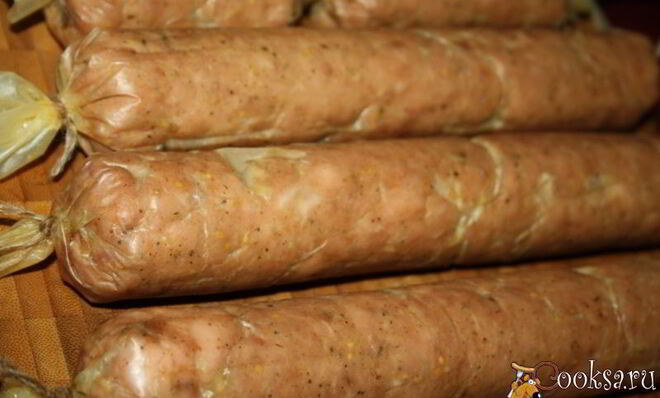 Колбаса домашняя с индейкой и говядиной