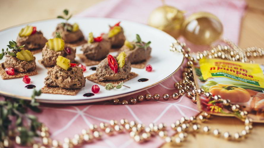 Рецепт новогодняя закуска на крекерах