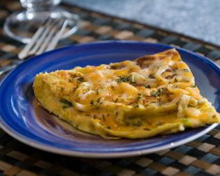 Фриттата с фетой, цукини и мятой