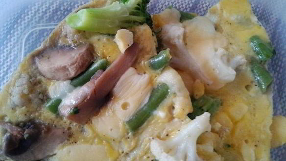 Рецепт Фриттата с грибами и цветной капустой