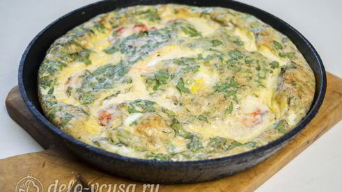 фриттата с креветками