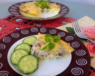 Фриттата с курицей