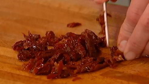 фриттата с начинкой из курицы и овощей