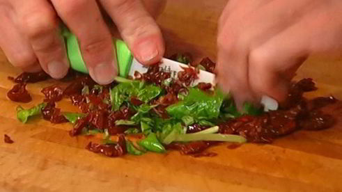 фриттата с начинкой из курицы и овощей