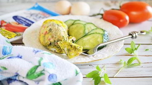 крабовый омлет в пакете